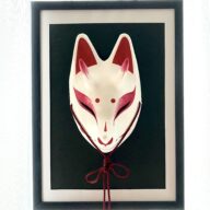 狐面　白鬼狐弐角