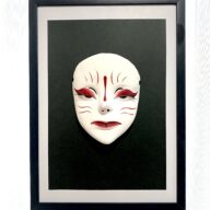 人面　きつねづら(細目)