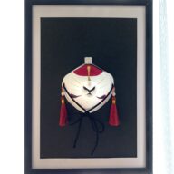 狐面　口狐(濃赤金)