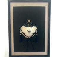 狐面　口狐(黒金)