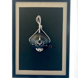 簪咥え狐面　巴(白)