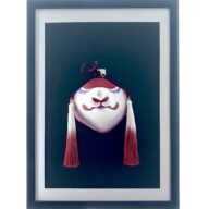 口元狐面　紅雲