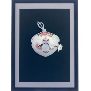 口元狐面　白梅