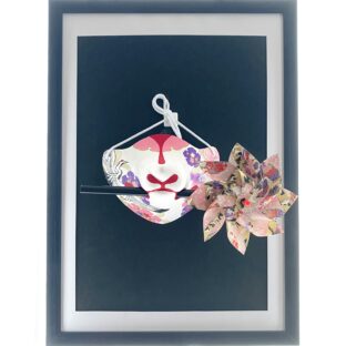 【夏限定】風車咥え狐面 口元半面