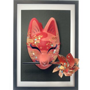 【夏限定】風車咥え狐面 全顔