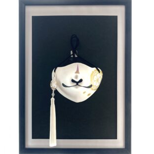 狐面 花ノ紋 白