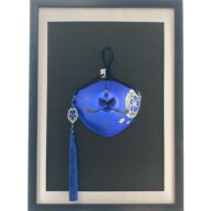 狐面　花ノ紋　青