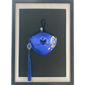 狐面　花ノ紋　青