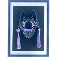 狐面　目元半面　月嘉