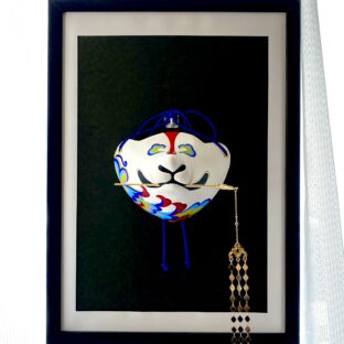 簪咥え狐面 彩羽(白)