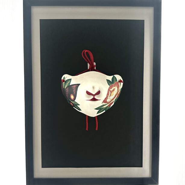 口元狐面 蝶丹 白