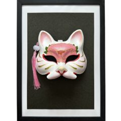 狐面　牡丹ねこ(桃)