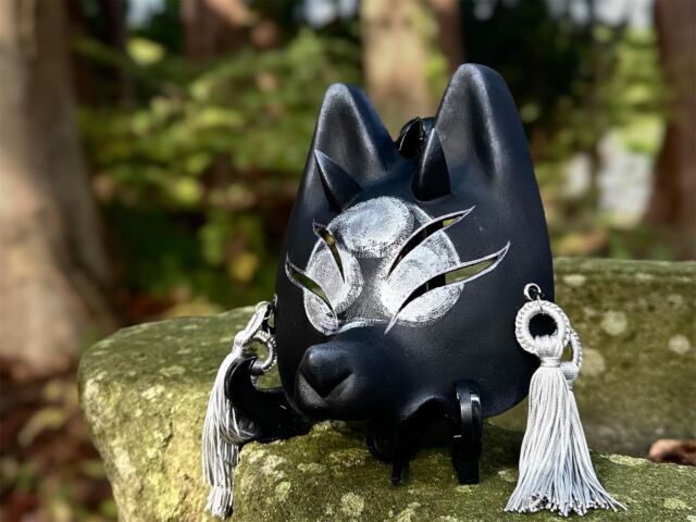 狐面 目元半面 月嘉 | 天ノ屋-ten no ya-